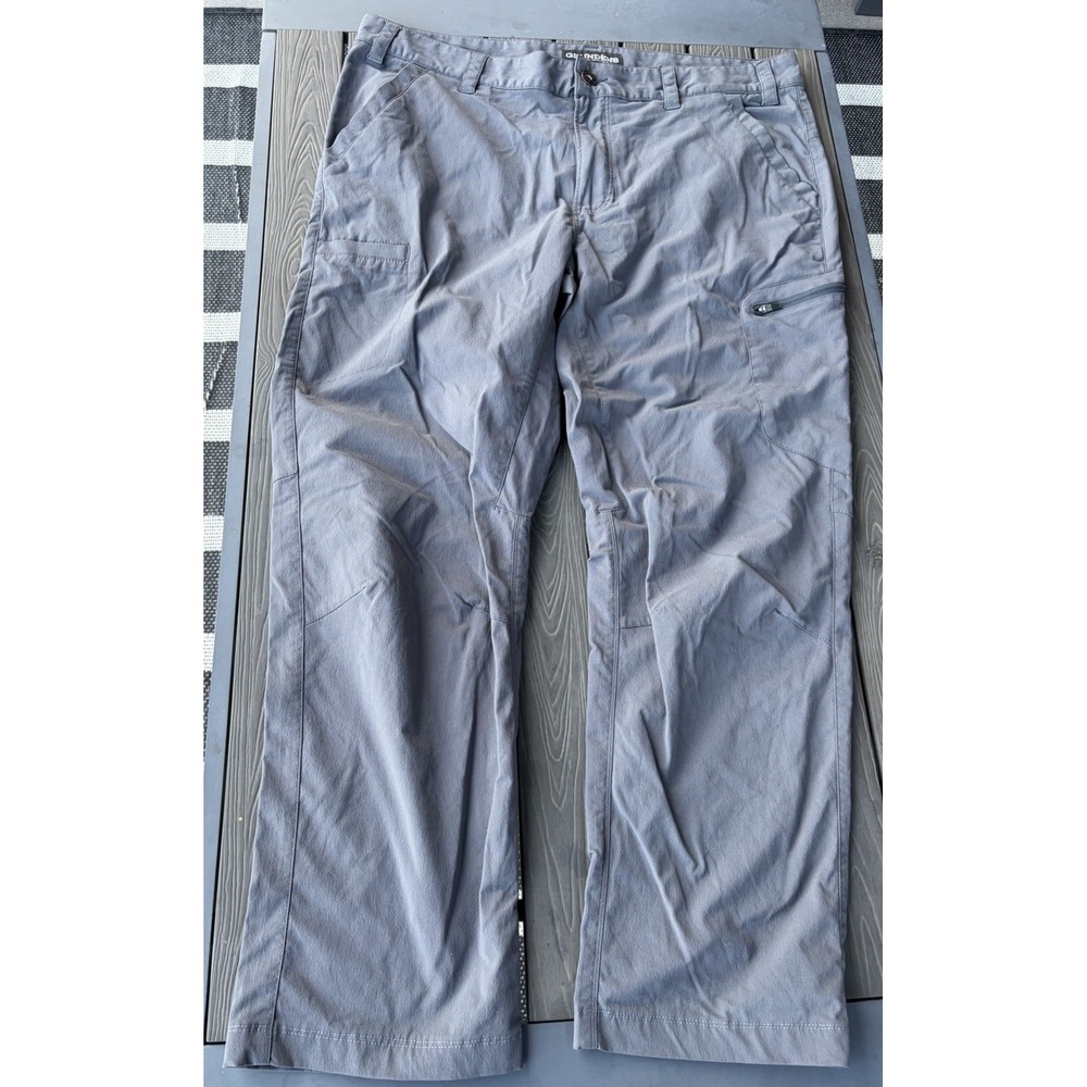 Grundens Cargo Pants Mens 36R Gray Fishing Hiking Outdoor Utility
